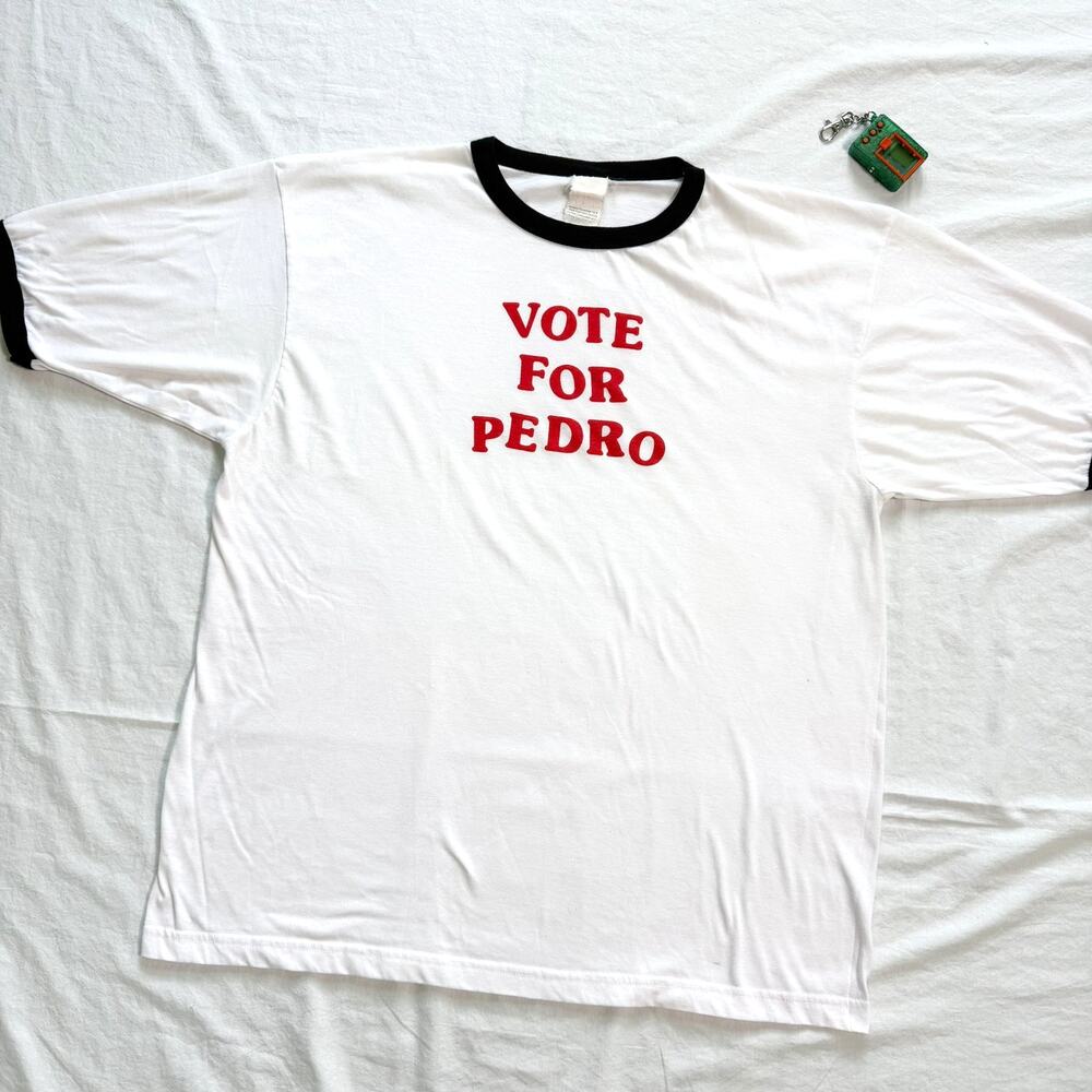 Napoleon Dynamite Vote for Pedro Movie Promo Ringer T-Shirt - XL